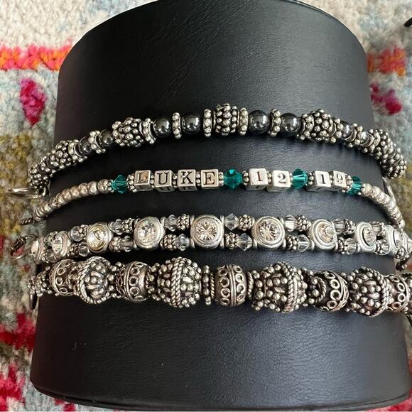 Silver and Blue Beaded Jewelry Set Luke 12:19 - Picture 5 of 6